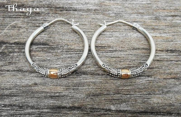Thaya Hoop Earrings with Bali Design