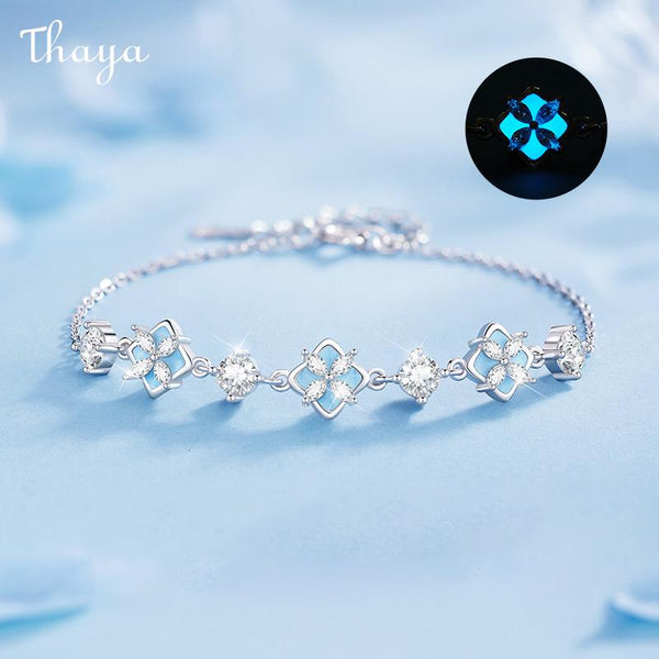 Thaya S925 Silver Starlight Clover Bracelet