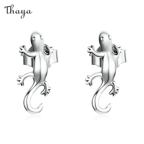Thaya 925 Silver Simple Creative Gecko Earrings