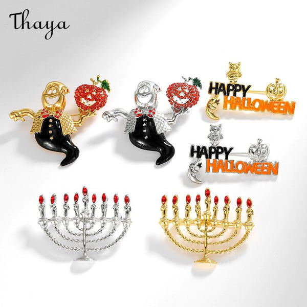 Thaya Halloween Theme Brooch Pins