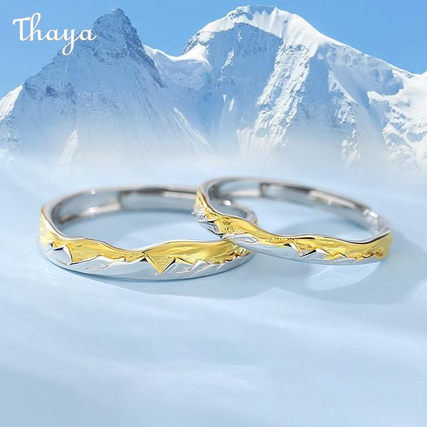 Thaya S925 Silver Namjiabawa Peak Couple Rings