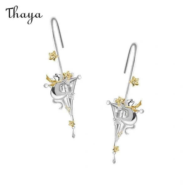 Thaya Sweet Creative Umbrella Cat  Earrings