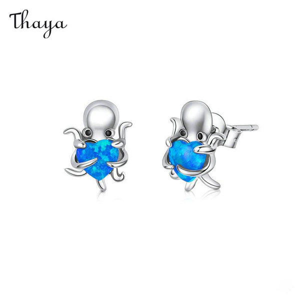 Thaya 925 Silver Cute Octopus Earrings