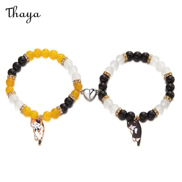 Thaya Kreatives magnetisches Armband mit Katzenanhänger