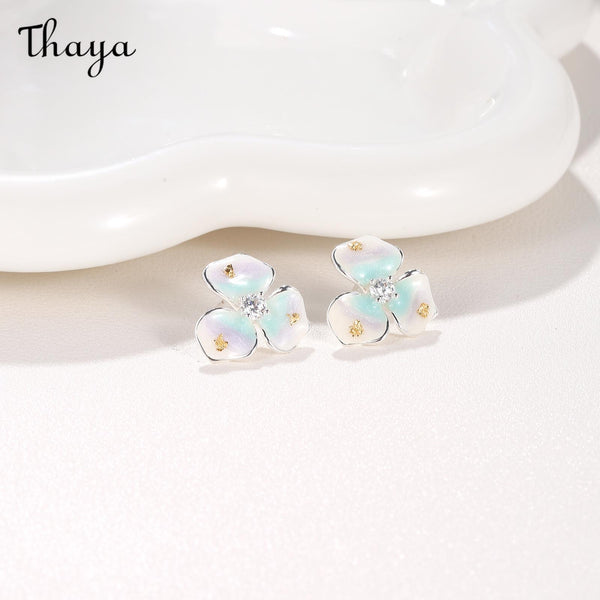 Thaya S925 Silver Flower Stud Earrings