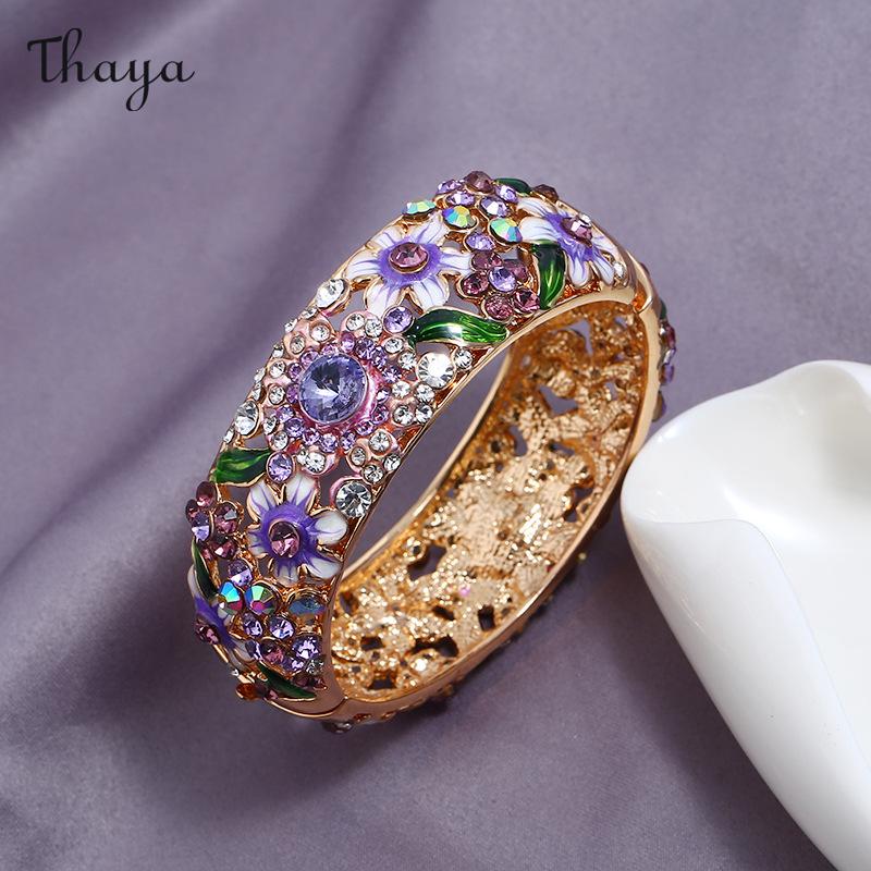 Thaya Floral Bangle Bracelet
