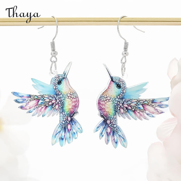 Thaya Hummingbird Drop Earrings
