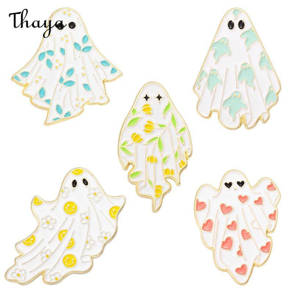 Thaya Cute Ghost Enamel Pin Set