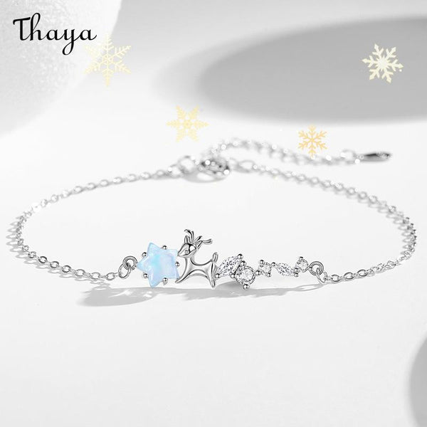 Thaya S925 Silver Joyful Christmas Elk  Bracelet