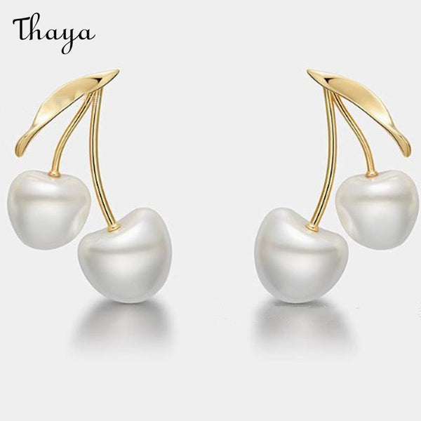 Thaya Pearl Cherry Earrings