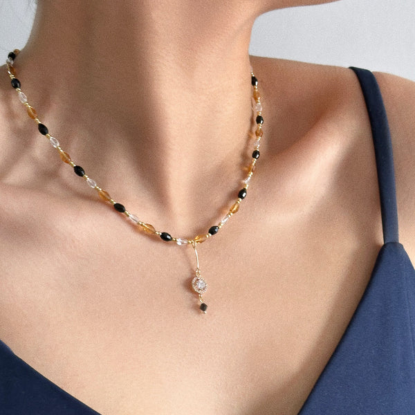 Thaya Beaded Pendant Necklace