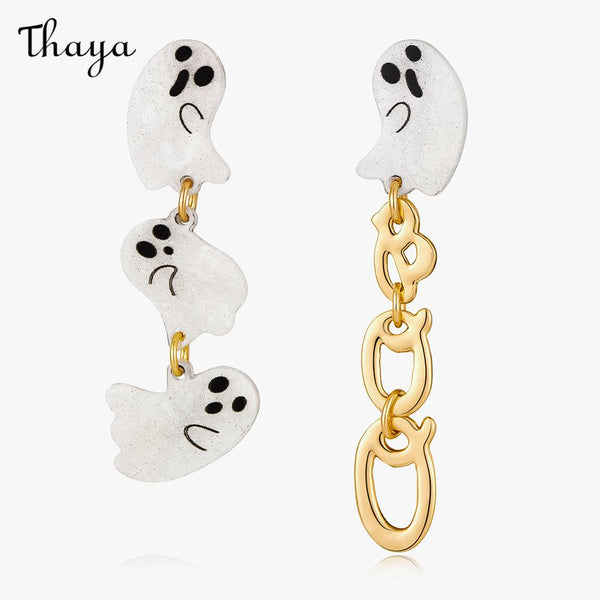Thaya Halloween Ghost and Boo Earrings