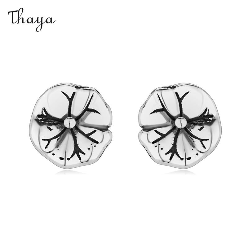 Thaya 999 Silber Exquisite Lotusblatt Ohrringe