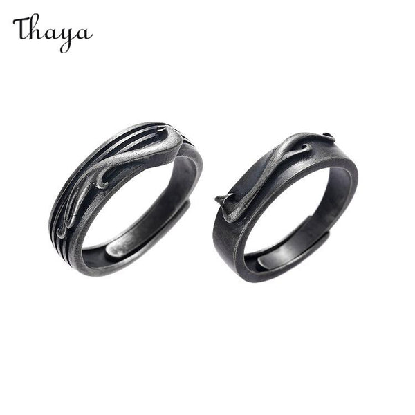 Thaya – Vintage-Phönix-Paarringe im Used-Look