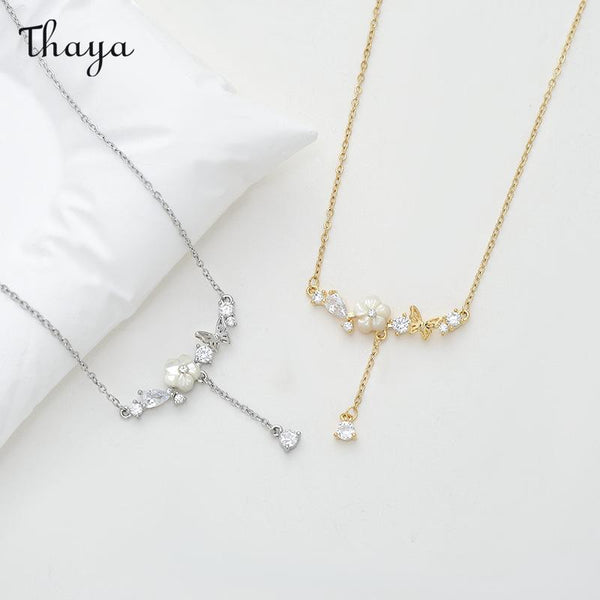 Thaya Floral Charm Necklace