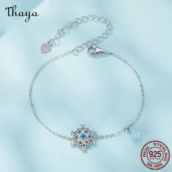 Thaya S925 Silver Christmas  Winter Snowflake Bracelet