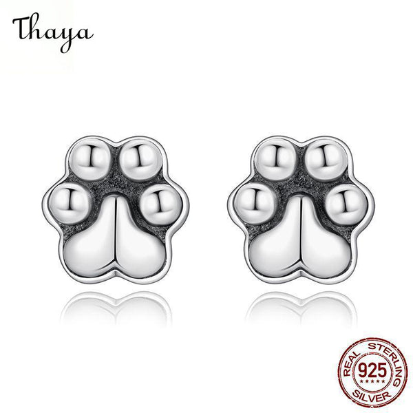 Thaya S925 Silver Claw Print Earrings