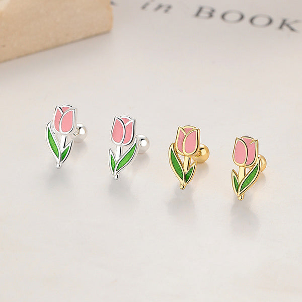 Thaya S925 Silver Tulip Earrings