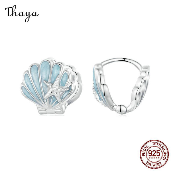 Thaya S925 Silver Shell & Starfish Earrings