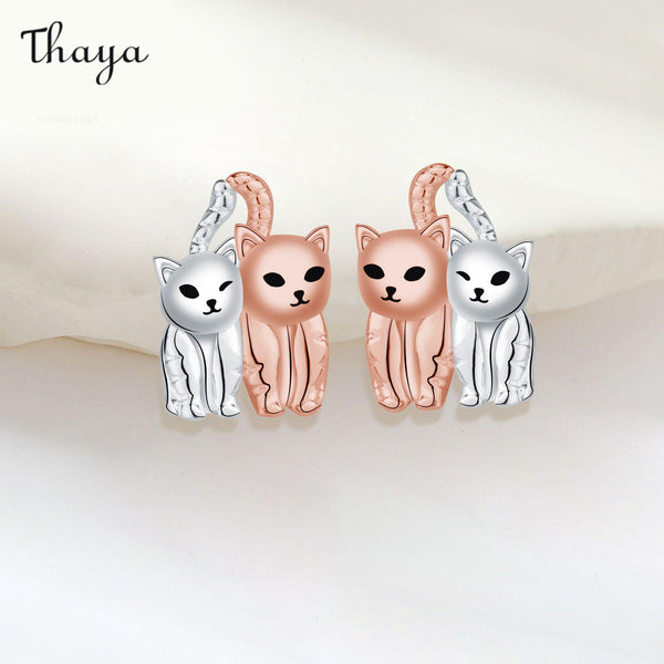 Thaya Friendly Cat Earrings