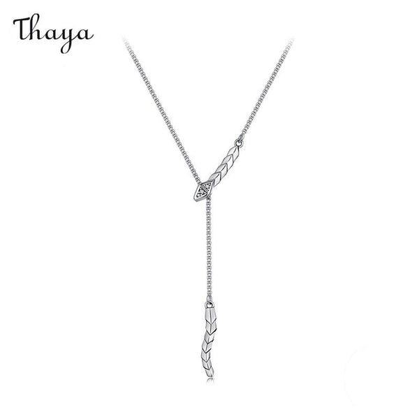 Thaya 925 Silver Elegant Snake Zodiac Necklace