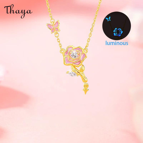 Thaya Luminous Enamel forever love Necklace
