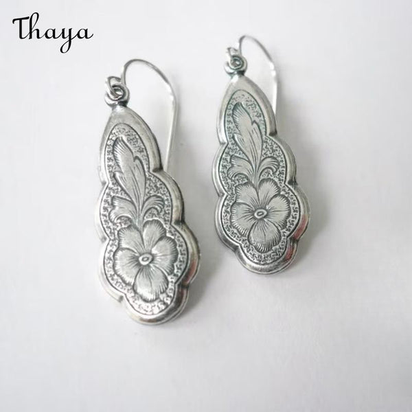 Thaya Floral Leaf Drop  Earrings