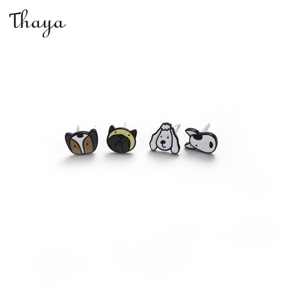 Thaya Cartoon Dog Earrings