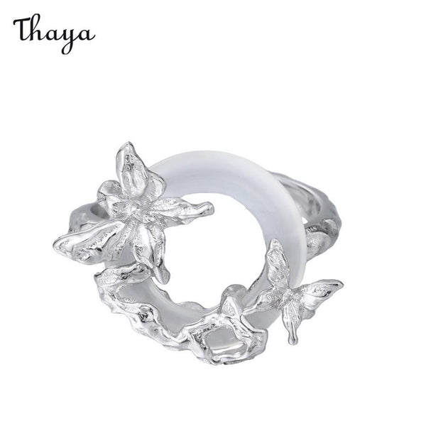 Thaya S925 Silber Schmetterling Achat Ring
