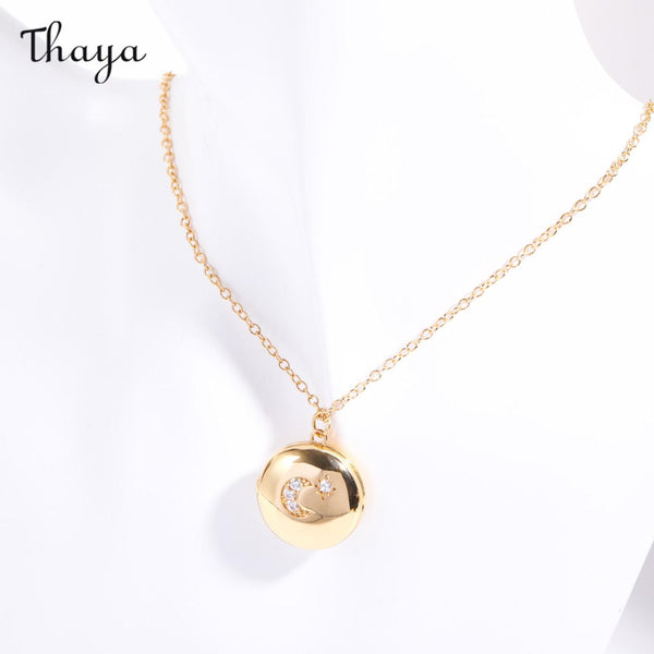 Thaya Star Moon Pendant Necklace