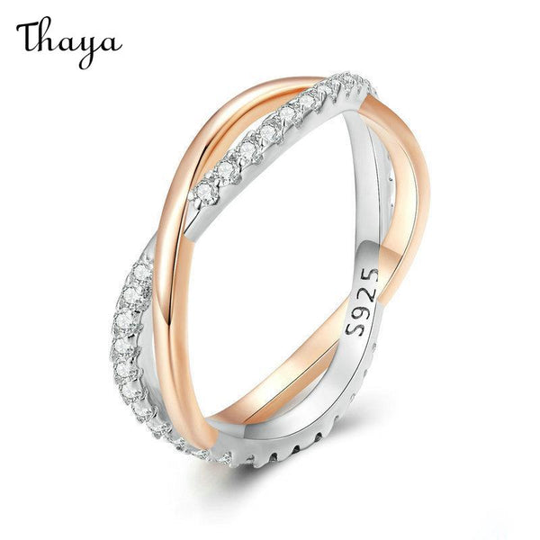 Thaya 925 Silber Verflochtener Liebesring