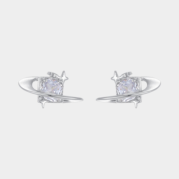 Thaya Planet-surrounding Zircon  Earrings