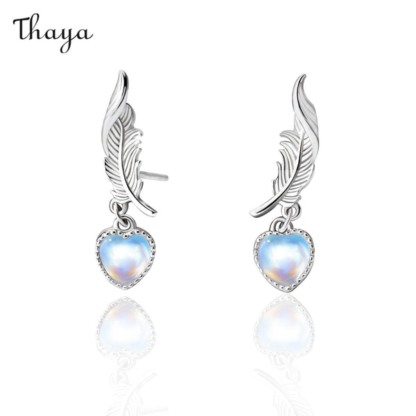 Thaya S925 Silver Winged Heart Earrings