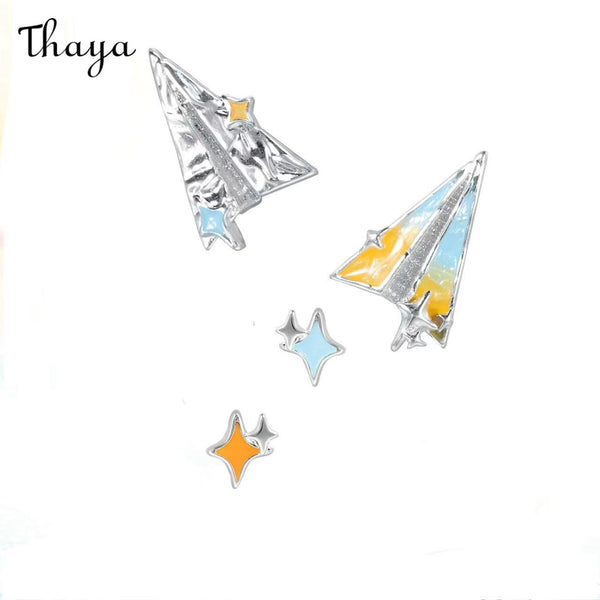 Thaya Paper Plane Star Earrings