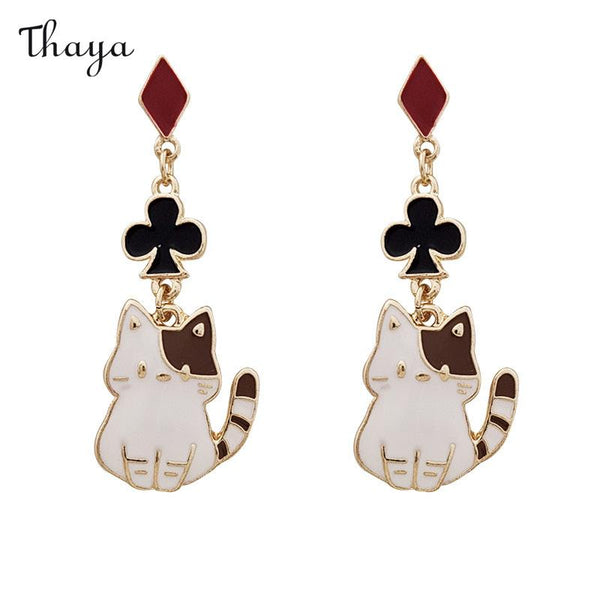 Thaya Cat Dangle Earrings
