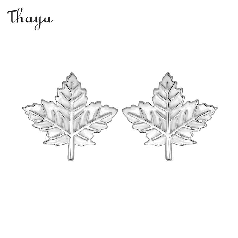 Thaya 999 Silber Autumn Bliss Ahorn Ohrringe