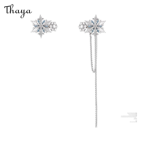 Thaya Snowflake Tassel Ear Cuff