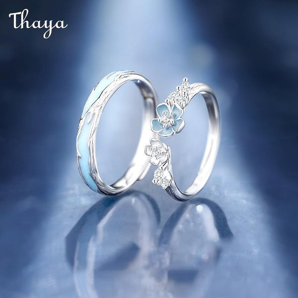 Thaya Heart-wrenching Camellia Couple Ring