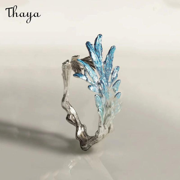 Thaya  Vintage Blue Coral Branch Ring