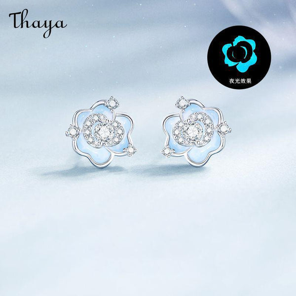 Thaya S925 Silver Camellia Earrings