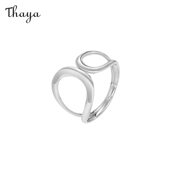 Thaya 925 Silver Geometric Circle Ring