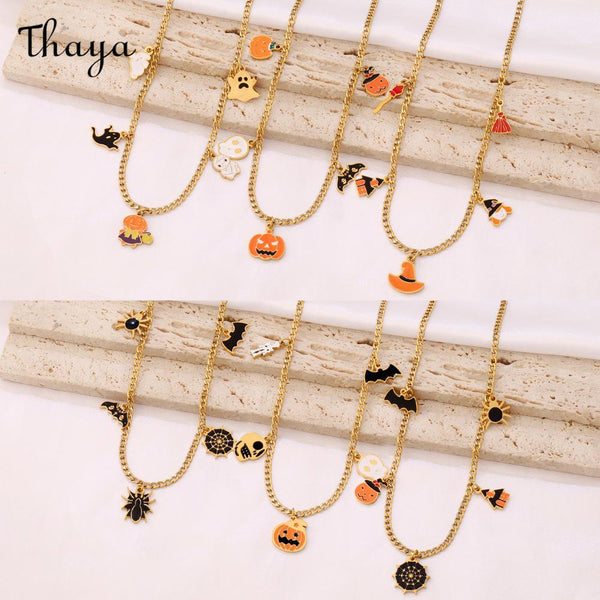 Thaya Halloween Charm Pendant Necklaces