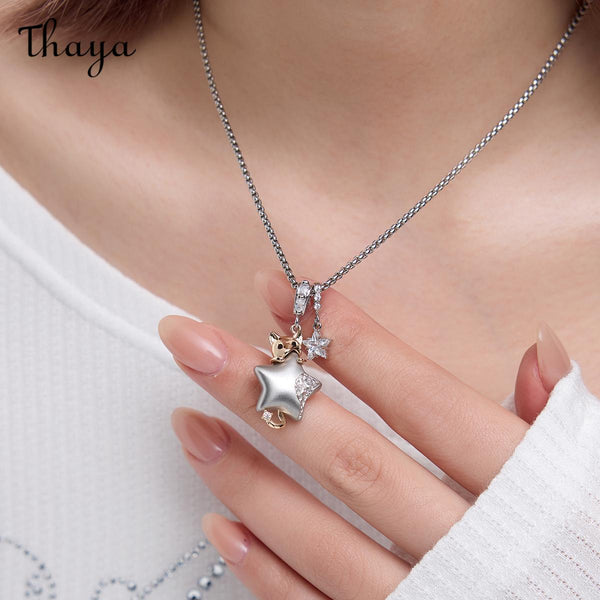 Thaya  Cat & Star Necklace