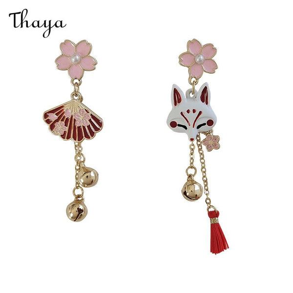 Boucles d'Oreilles &amp; Bracelet Renard Fleur Thaya