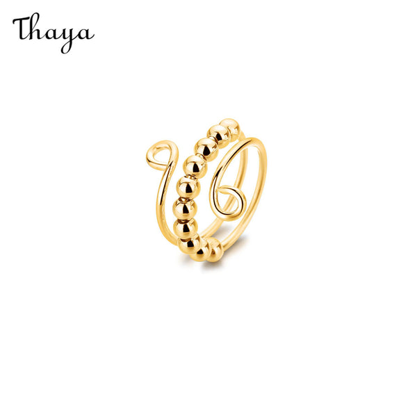 Thaya 925 Silver Swivel Round Bead Ring