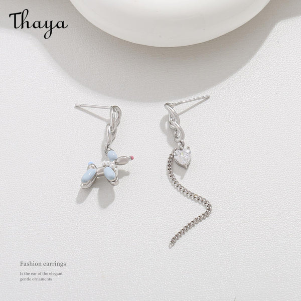 Thaya S925 Silver Asymmetric Drop Earrings