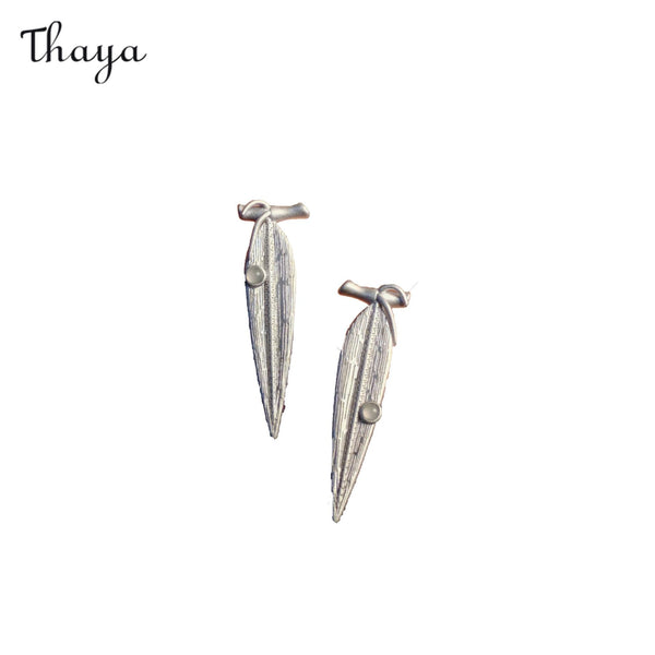 Thaya Retro Bambusblatt Ohrringe