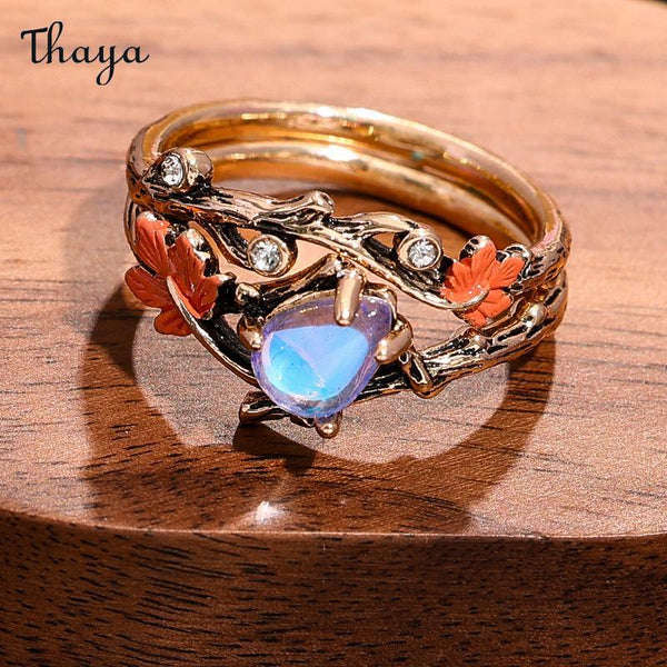 Ring mit Thaya-Blatt-Design