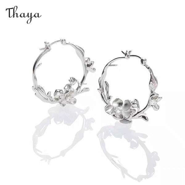 Thaya Elegant Mountain Hibiscus Earrings