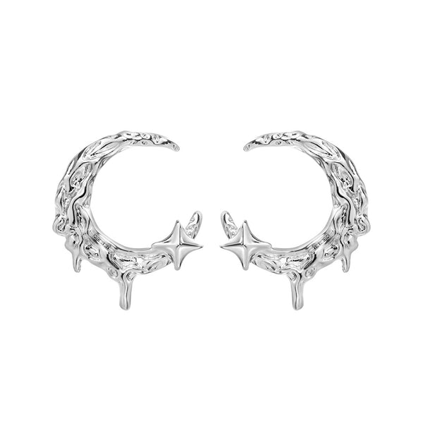 Thaya Crescent Star Earrings